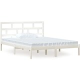 Furnova Posteljni okvir bel 150x200 cm trden les, (21943589) | Shoptok.si