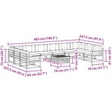  Set vanjskih sofa s jastukom 11 pcs Bijela i svjetlosiva | Eponuda.ba
