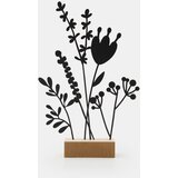 Sinsay Metalni ukras s cvjetnim motivom na drvenom postolju | shoptok.hr