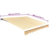 Platno za tendu narančasto-bijelo 4,5 x 3 m | shoptok.hr