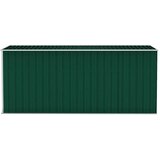  Zidno vrtno spremište zeleno 118x382x178 cm pocinčani čelik | shoptok.hr