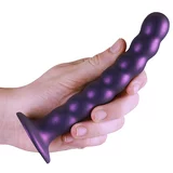 Ouch! Beaded Silicone G-Spot Dildo 6,5"/16,5cm Purple