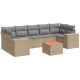 Maison Chic Seti vrtnega pohištva - Vrtna garnitura - Vrtni pohištvo set 8-delna z blazinami bež poli ratan, (21800039) | Shoptok.si