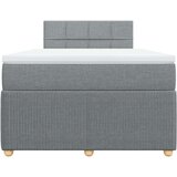 vidaXL Krevet s oprugama i madracem svjetlosivi 120x190 cm od tkanine | shoptok.hr