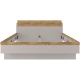 XORA POSTELJA 180 cm x 200 cm , les, leseni material barve hrasta, svetlo siva | Shoptok.si