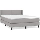  Krevet s oprugama i madracem svjetlosivi 140x190 cm od tkanine | shoptok.hr