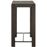  Vrtni barski stol smeđi 100 x 60,5 x 110,5 cm od poliratana | Eponuda.ba