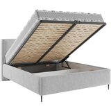 MID.YOU OBLAZINJENA POSTELJA 160 cm x 200 cm , les, tekstil, leseni material siva | Shoptok.si