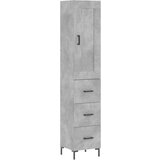 Maison Chic Visoka omara - Komoda - Predalnik betonsko siva 34,5x34x180 cm inženirski les, (21719769) | Shoptok.si