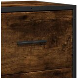 vidaXL Komoda dimljeni hrast 68x35x76 cm inženirski les in kovina | Shoptok.si