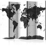 Paravan u 5 dijelova - Black and White Map II [Room Dividers] 225x172 Cijene