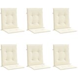  Jastuci za vrtne stolice 6 kom krem 100 x 50 x 3 cm od tkanine | Eponuda.ba