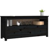 TV ormarić crni 114 x 35 x 52 cm od masivne borovine | shoptok.hr