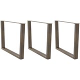  Noge za blagovaonski stol V-oblik 3 kom Prirodni čelik 100 x (72-73,3) cm Čelik | shoptok.hr