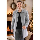 Dewberry PLT8365 MEN'S COAT-STRAIGHT GREY Cene