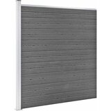  Set ograda pd WPC-a 3 kvadratne + 1 kosa 619 x 186 cm sivi | shoptok.hr