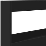 vidaXL Omarica za vzglavje postelje LED črna 120x17x102 cm | Shoptok.si