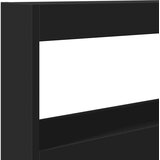 vidaXL Ormarić za uzglavlje s LED svjetlima crni 120 x 17 x 102 cm | shoptok.hr