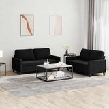  2-dijelni set sofa s jastucima crni baršunasti | shoptok.hr