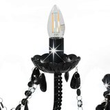 x Luster s perlama crni 12 žarulja E14 | shoptok.hr