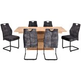XXXL Raztegljiva Miza Harvey, Hrast Artisan, 180-220x90 | Shoptok.si
