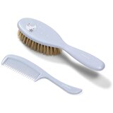 BabyOno Krtača in glavnik za lase, mehka z naravnimi ščetinami-soft, modra | Shoptok.si
