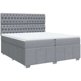 vidaXL Krevet s oprugama i madracem svjetlosivi 200 x 200cm od tkanine | shoptok.hr