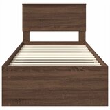  Krevetna konstrukcija s uzglavljem Smeđi hrast 100 x 200 cm | shoptok.hr