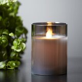 Star Trading Siva LED sveča iz voska v steklu M-Twinkle, višina 7,5 cm Cene