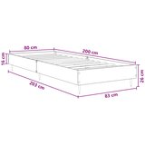  Krevetna konstrukcija Crni hrast 80 x 200 cm Konstruirano drvo Slike