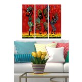 Wallity MDF1265874925 multicolor decorative mdf painting (3 pieces) | ePonuda.com