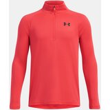Under Armour Boys' T-shirt UA Tech 2.0 1/2 Zip-RED - Boys Cene