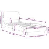  Okvir za krevet Dover tamnozeleni 80 x 200 cm baršunasti | shoptok.hr