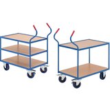 eurokraft pro industrijski mizni voziček, polno elastična kolesa, ne puščajo sledi, višini nivojev 235 / 765 mm | Shoptok.si