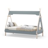 Marckeric Modrozelena otroška postelja iz masivnega bora v obliki hiške 90x190 cm Nora – | Shoptok.si