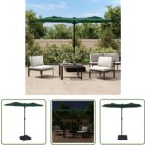  The Living Store Dvojni senčnik z LED diodami zelen 316x240 cm - Senčnik, (21743632) | Shoptok.si
