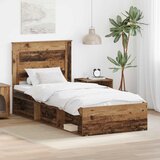  Krevetna konstrukcija Staro drvo 90 x 190 cm Čvrsto borovo drvo | shoptok.hr