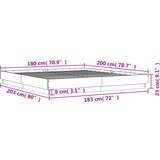  Okvir kreveta bez madraca bijeli 180x200 cm konstruiranog drva | shoptok.hr