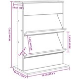  Polica za časopise Crni hrast 70 x 41 x 96 cm Konstruirano drvo | shoptok.hr