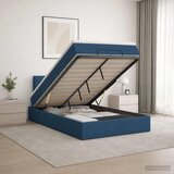  od pjene s madracem i LED-om Plava 120 x 200 cm Tkanina | shoptok.hr