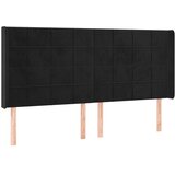  LED uzglavlje crno 163 x 16 x 118/128 cm baršunasto | shoptok.hr