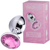 Desirel Pink Jewel S - analni plug (srebrno-ružičasti) | shoptok.hr