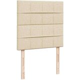 vidaXL Otomanski okvir kreveta s madraca krem 100x200cm od tkanine | shoptok.hr