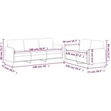  2-dijelni set sofa s jastucima krem od tkanine | shoptok.hr