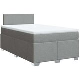 vidaXL Krevet s oprugama i madracem svjetlosivi 120x190 cm od tkanine | shoptok.hr