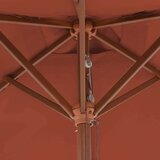  Vrtni suncobran s drvenom šipkom 150 x 200 cm boja cigle | shoptok.hr