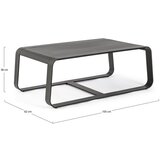 BIZZOTTO Vrtni stolić za kavu aluminijski 62x105 cm Merrigan – | shoptok.hr