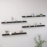 Maison Chic 4 kosi Stenske Police - Viseče police črne 115x9x3 cm, (21793782) | Shoptok.si