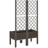  Vrtna sadilica s rešetkom smeđa 80 x 40 x 142 cm PP | shoptok.hr