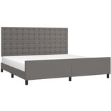  Posteljni okvir z vzglavjem siva 200x200 cm umetno usnje, (20904455) | Shoptok.si